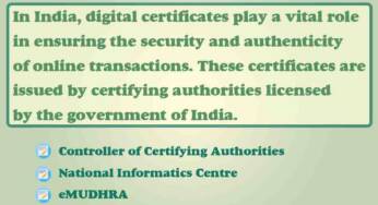Certifying authority licensed to issue digital certificates in India